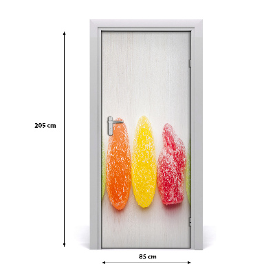 Selbstklebender aufkleber an der tür Farbige gummibärchen