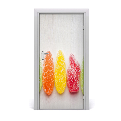 Selbstklebender aufkleber an der tür Farbige gummibärchen