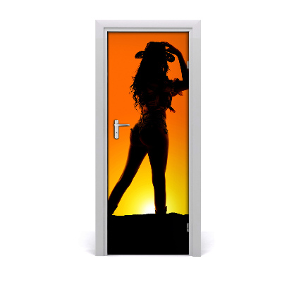 Selbstklebendes wandbild an der wand Abbildung cowgirls