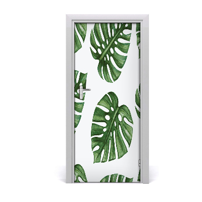 Selbstklebender aufkleber an der tür Monstera