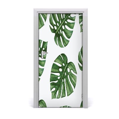 Selbstklebender aufkleber an der tür Monstera