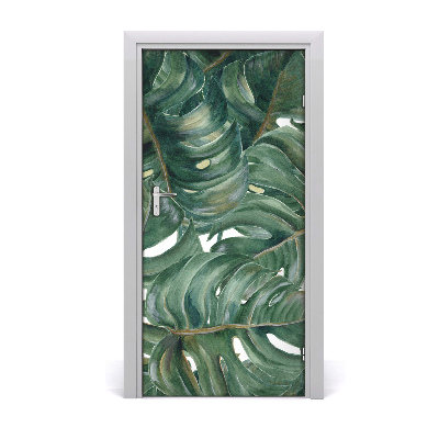 Selbstklebender aufkleber an der tür Monstera