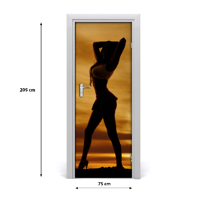 Selbstklebendes wandbild an der wand Kurzer rock
