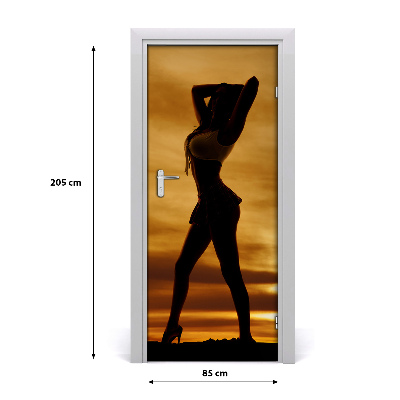 Selbstklebendes wandbild an der wand Kurzer rock