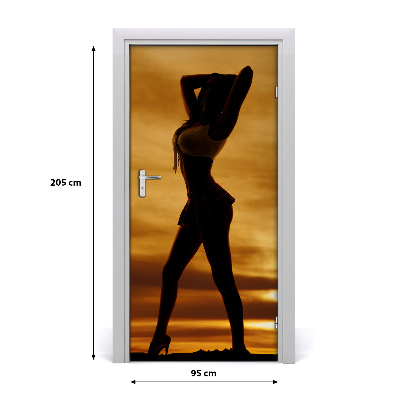 Selbstklebendes wandbild an der wand Kurzer rock