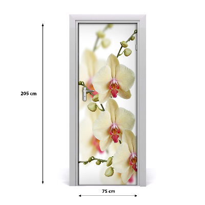 Selbstklebender aufkleber an der tür Orchidee
