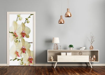 Selbstklebender aufkleber an der tür Orchidee