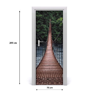Selbstklebendes wandbild an der wand Hängebrücke