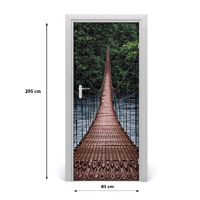 Selbstklebendes wandbild an der wand Hängebrücke