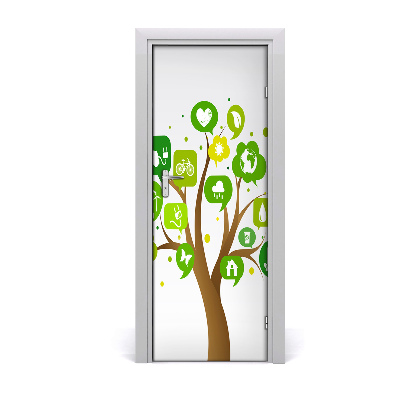 Selbstklebendes wandbild an der wand Ökologischer baum
