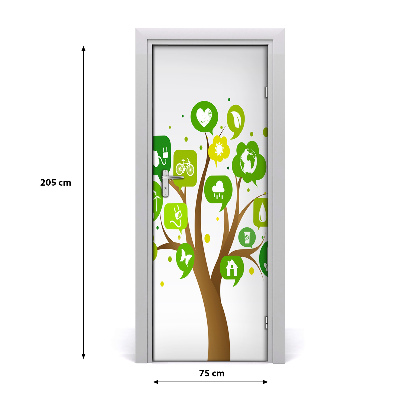 Selbstklebendes wandbild an der wand Ökologischer baum