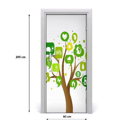 Selbstklebendes wandbild an der wand Ökologischer baum