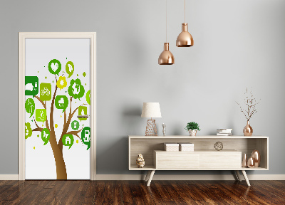 Selbstklebendes wandbild an der wand Ökologischer baum