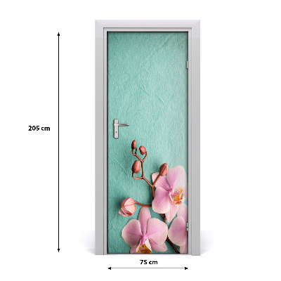 Selbstklebender aufkleber an der tür Rosa orchidee