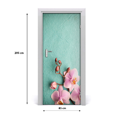 Selbstklebender aufkleber an der tür Rosa orchidee