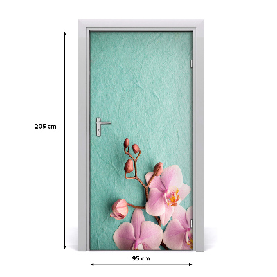 Selbstklebender aufkleber an der tür Rosa orchidee