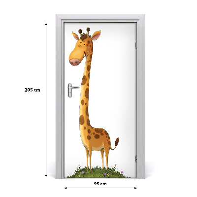 Selbstklebender aufkleber an der tür Giraffe