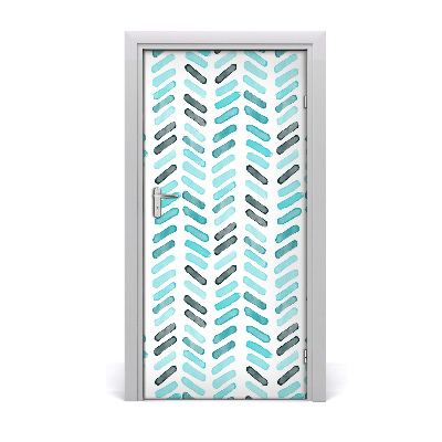 Selbstklebendes wandbild an der wand Blau herringbone