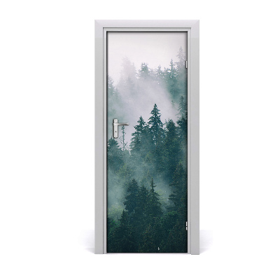 Selbstklebendes wandbild an der wand Den wald nebel über