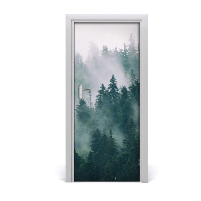 Selbstklebendes wandbild an der wand Den wald nebel über
