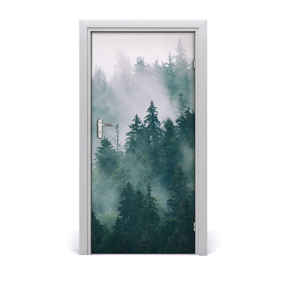 Selbstklebendes wandbild an der wand Den wald nebel über
