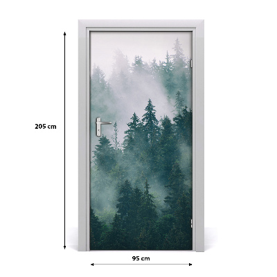 Selbstklebendes wandbild an der wand Den wald nebel über