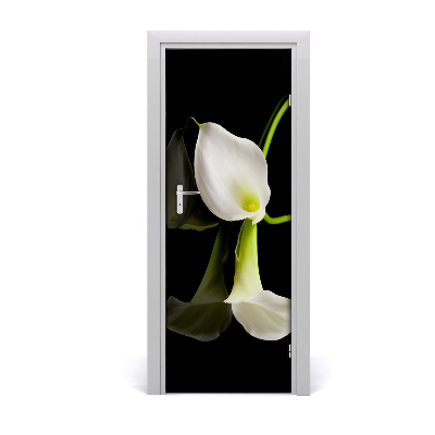Selbstklebender aufkleber an der tür Weiße calla