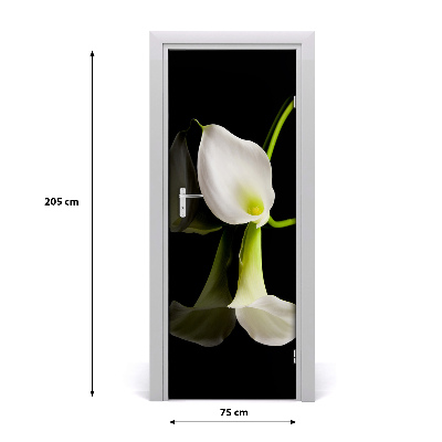 Selbstklebender aufkleber an der tür Weiße calla