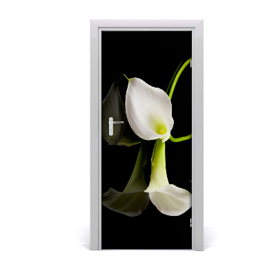 Selbstklebender aufkleber an der tür Weiße calla