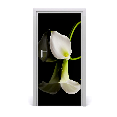 Selbstklebender aufkleber an der tür Weiße calla