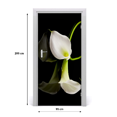 Selbstklebender aufkleber an der tür Weiße calla