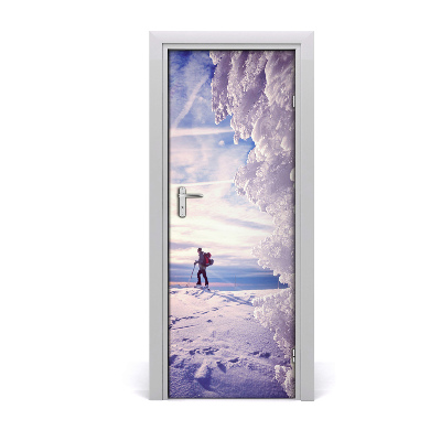 Selbstklebendes wandbild an der wand Menschen skifahrer