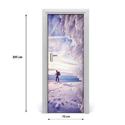 Selbstklebendes wandbild an der wand Menschen skifahrer