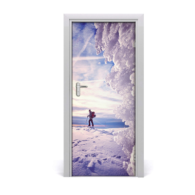 Selbstklebendes wandbild an der wand Menschen skifahrer
