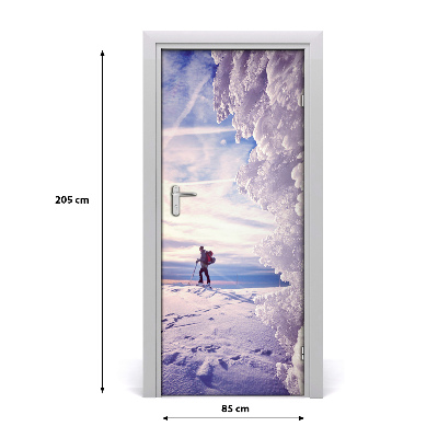 Selbstklebendes wandbild an der wand Menschen skifahrer