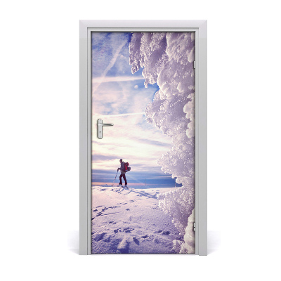 Selbstklebendes wandbild an der wand Menschen skifahrer