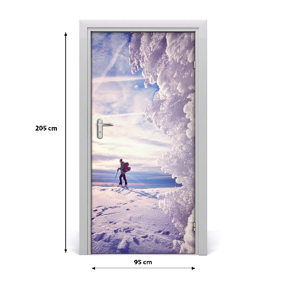 Selbstklebendes wandbild an der wand Menschen skifahrer