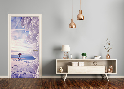 Selbstklebendes wandbild an der wand Menschen skifahrer