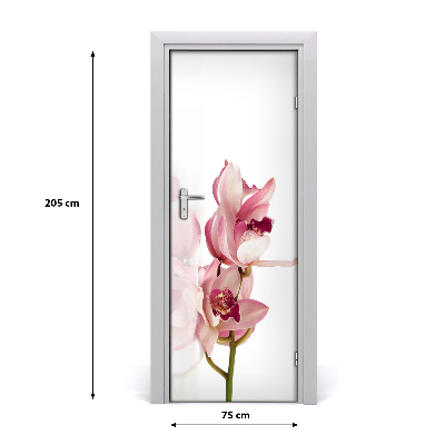 Selbstklebender aufkleber an der tür Rosa orchidee
