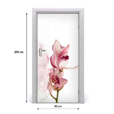 Selbstklebender aufkleber an der tür Rosa orchidee