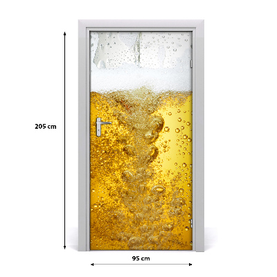 Selbstklebender aufkleber an der tür Bier