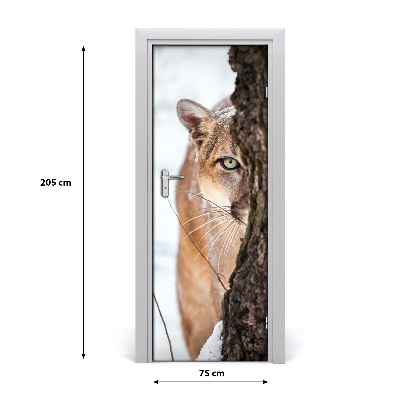 Selbstklebendes wandbild an der wand Puma berg