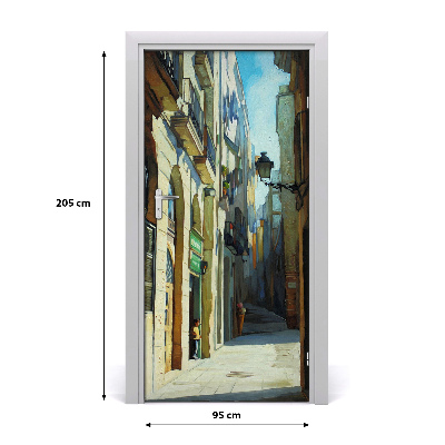 Selbstklebendes wandbild an der wand Straßen von barcelona