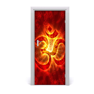 Selbstklebendes wandbild an der wand Brennen zeichen om