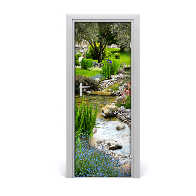 Selbstklebendes wandbild an der wand Asiatischer garten