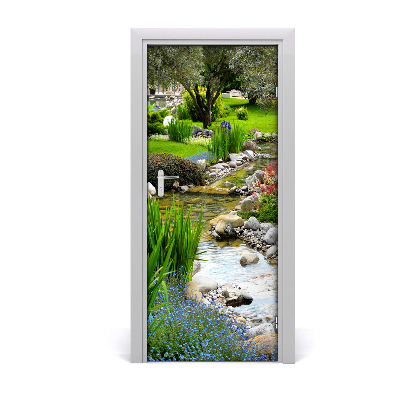 Selbstklebendes wandbild an der wand Asiatischer garten