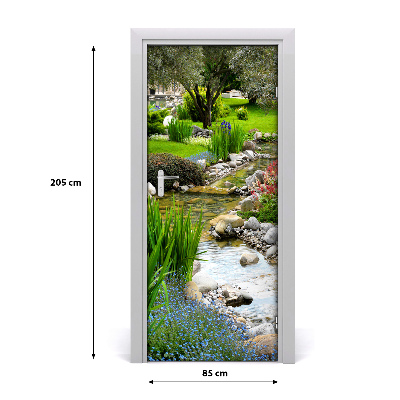 Selbstklebendes wandbild an der wand Asiatischer garten