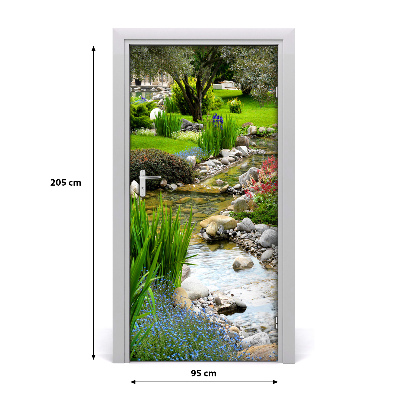 Selbstklebendes wandbild an der wand Asiatischer garten