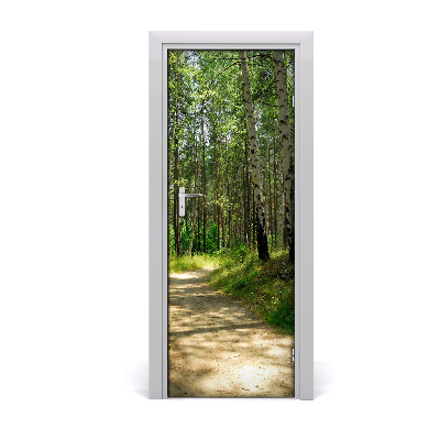 Selbstklebendes wandbild an der wand Birkenwald