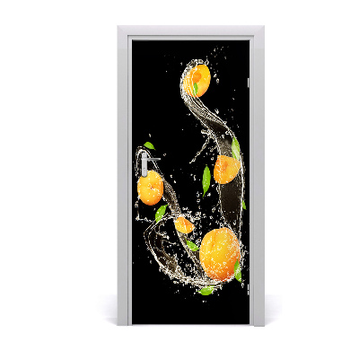 Selbstklebender aufkleber an der tür Orangen